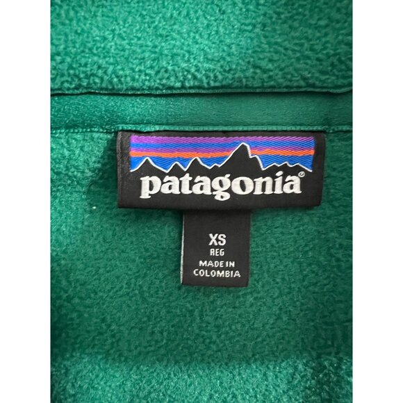 Patagonia XS Green Fleece Quarter-Zip Pullover For Women - Picture 6 of 7